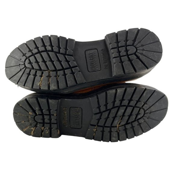 Men's Wolverine Brown Leather Steel Toe Work Boots Size 7.5 M - Picture 6 of 7